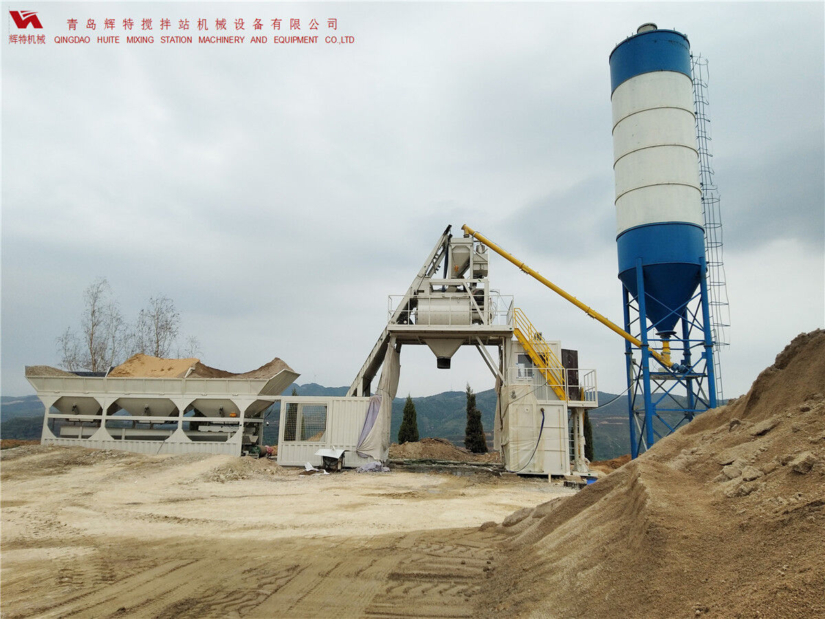 青島輝特機械 HZM75免基礎攪拌站模塊化設計，安裝快捷